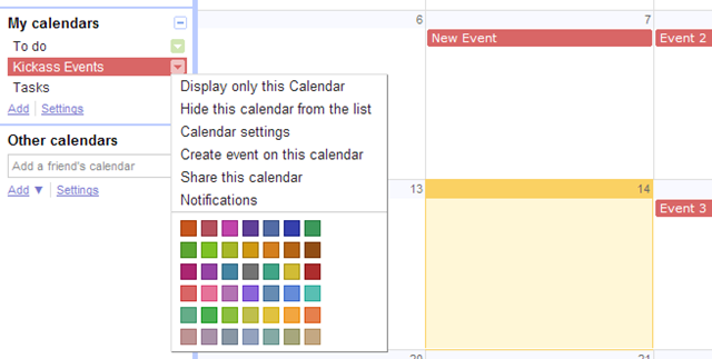 Google Calendar for Events