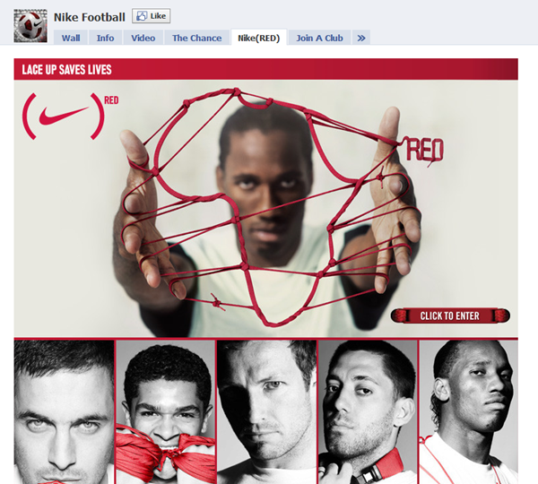 Nike Red Facebook fan page