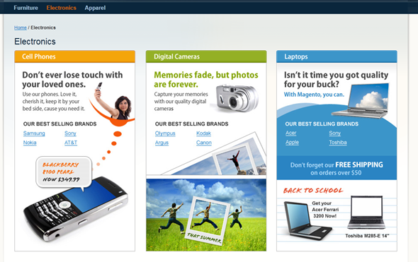 Magento Commerce Test Store powered by DzineClub Magento Commerce Test Store