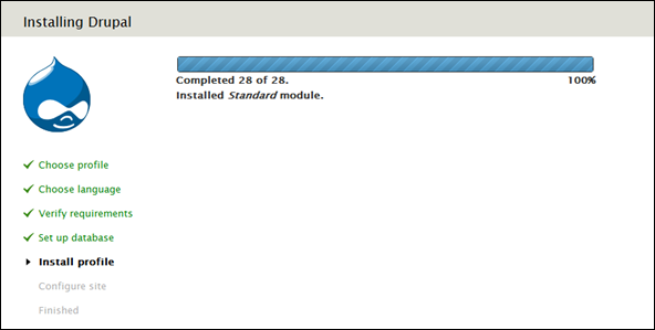 Drupal 7 - Installation Screen