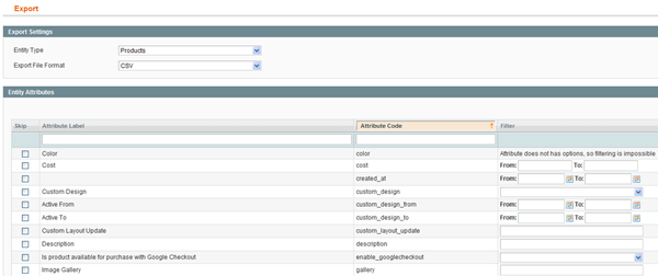 Magento Commerce 1.5 new features - Export Magento Commerce 1.5 new features - Export